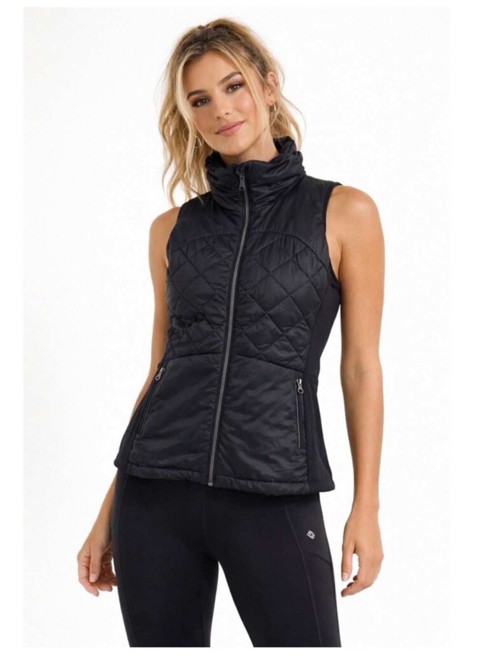 lululemon athletica Black Quilted Zip Jacket